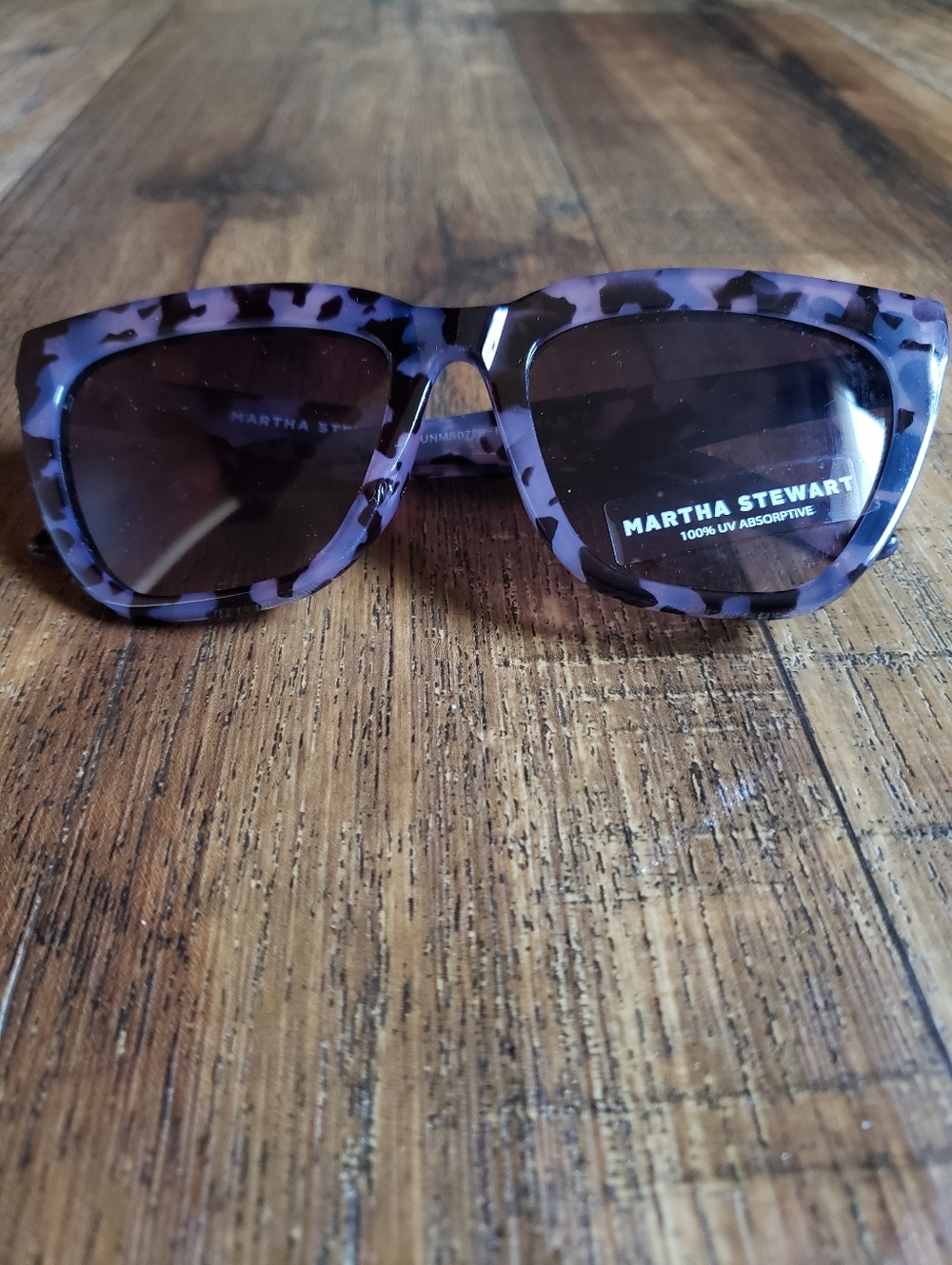 Martha Stewart Purple Tortoise Square Sunglasses